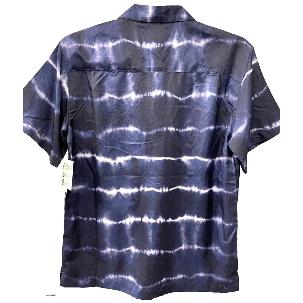 Trunks Surf & Swim Co. Mens size Medium Tye Dye‎ Button Down Shirt NWT Chest 42" - Picture 6 of 12